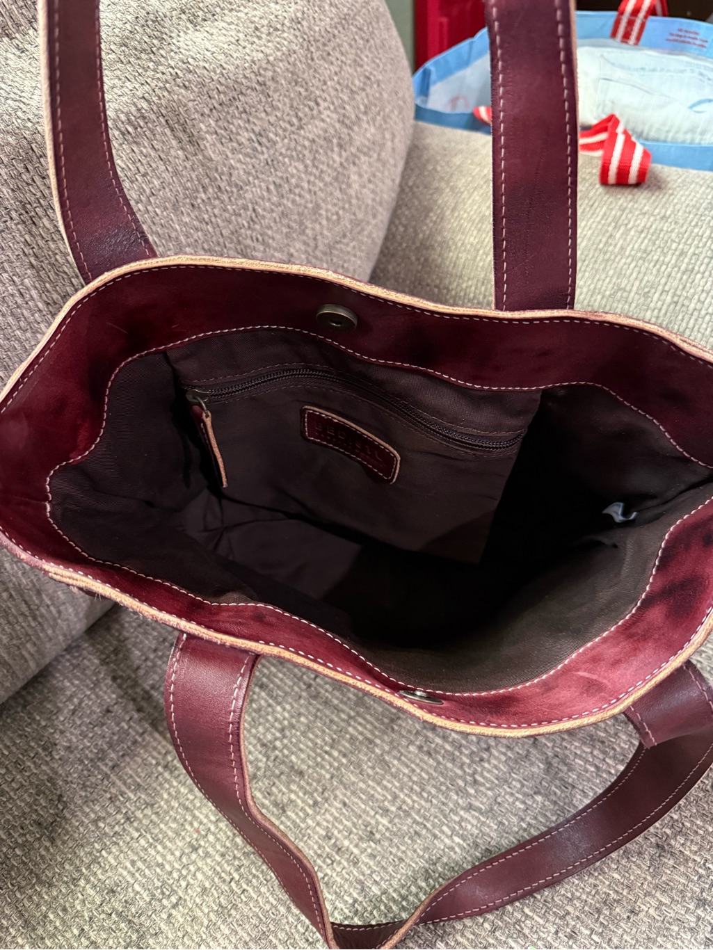 Bed Stu Stevie Tote Bag | Burgundy Mahogany Leather | Cobbler Series Nwot — image 5 of 7